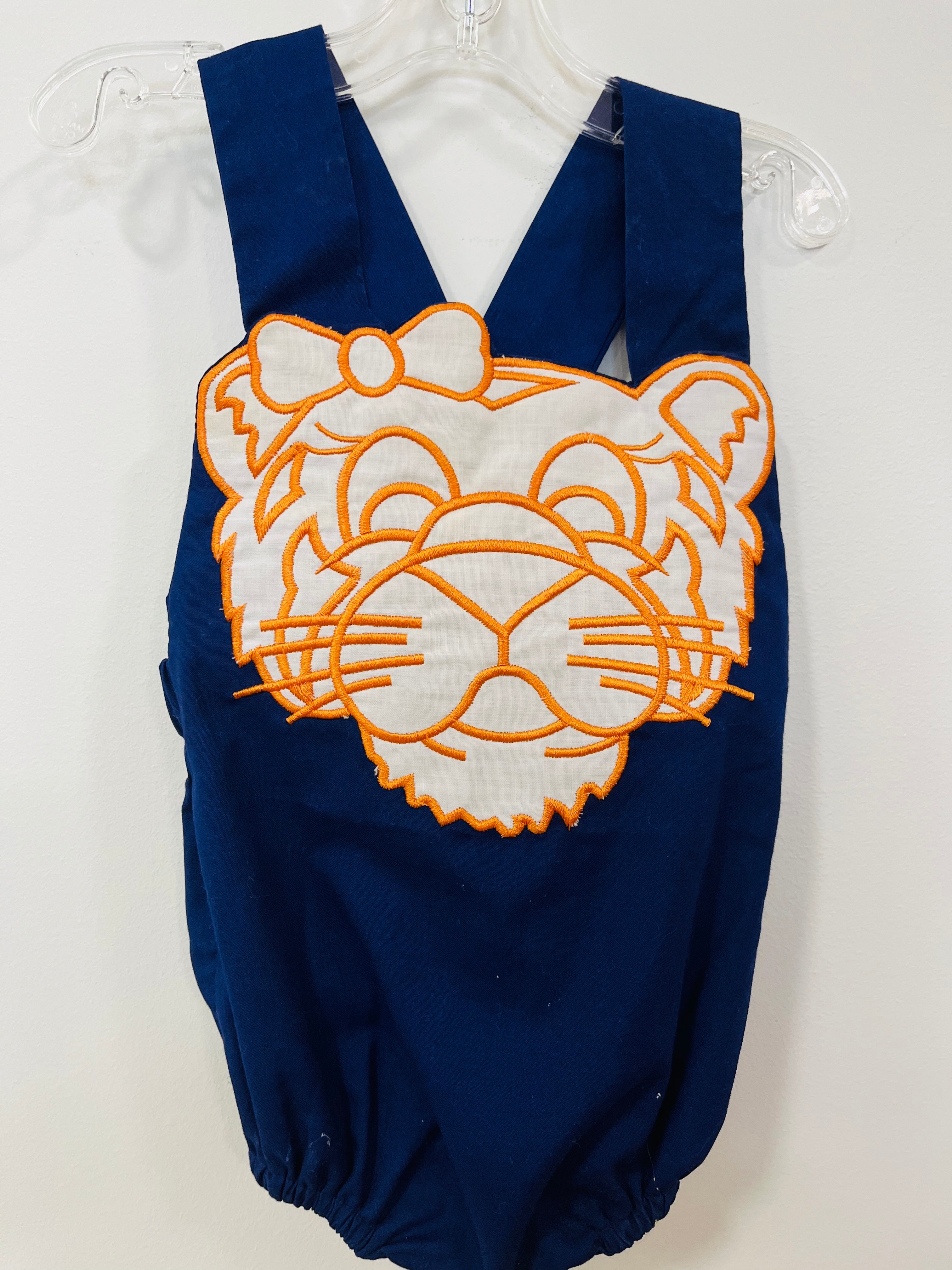 Sunsuit Navy Aubie W/Bow - 3mo