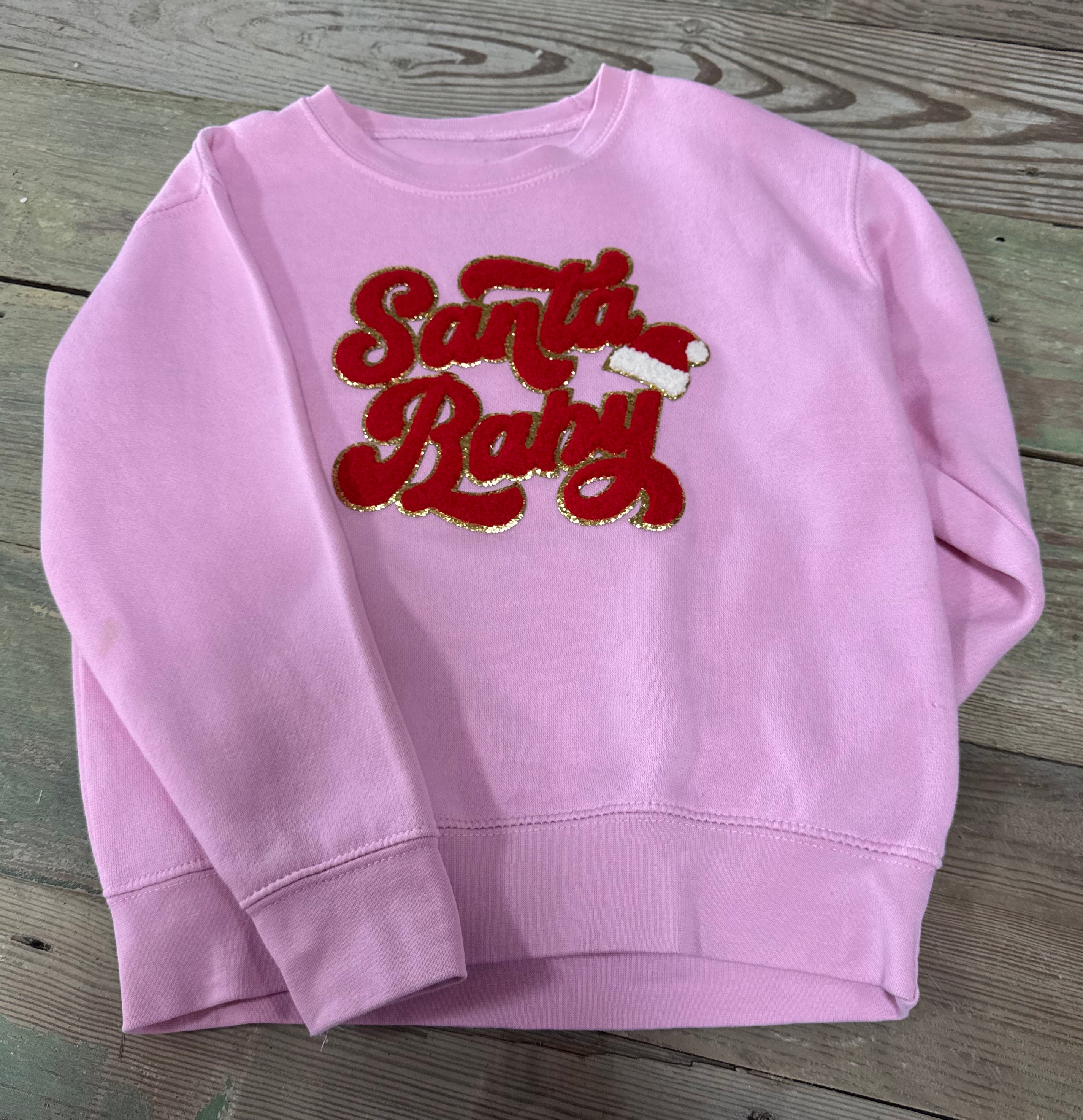 Sweatshirt Pink Santa Baby - 5/6