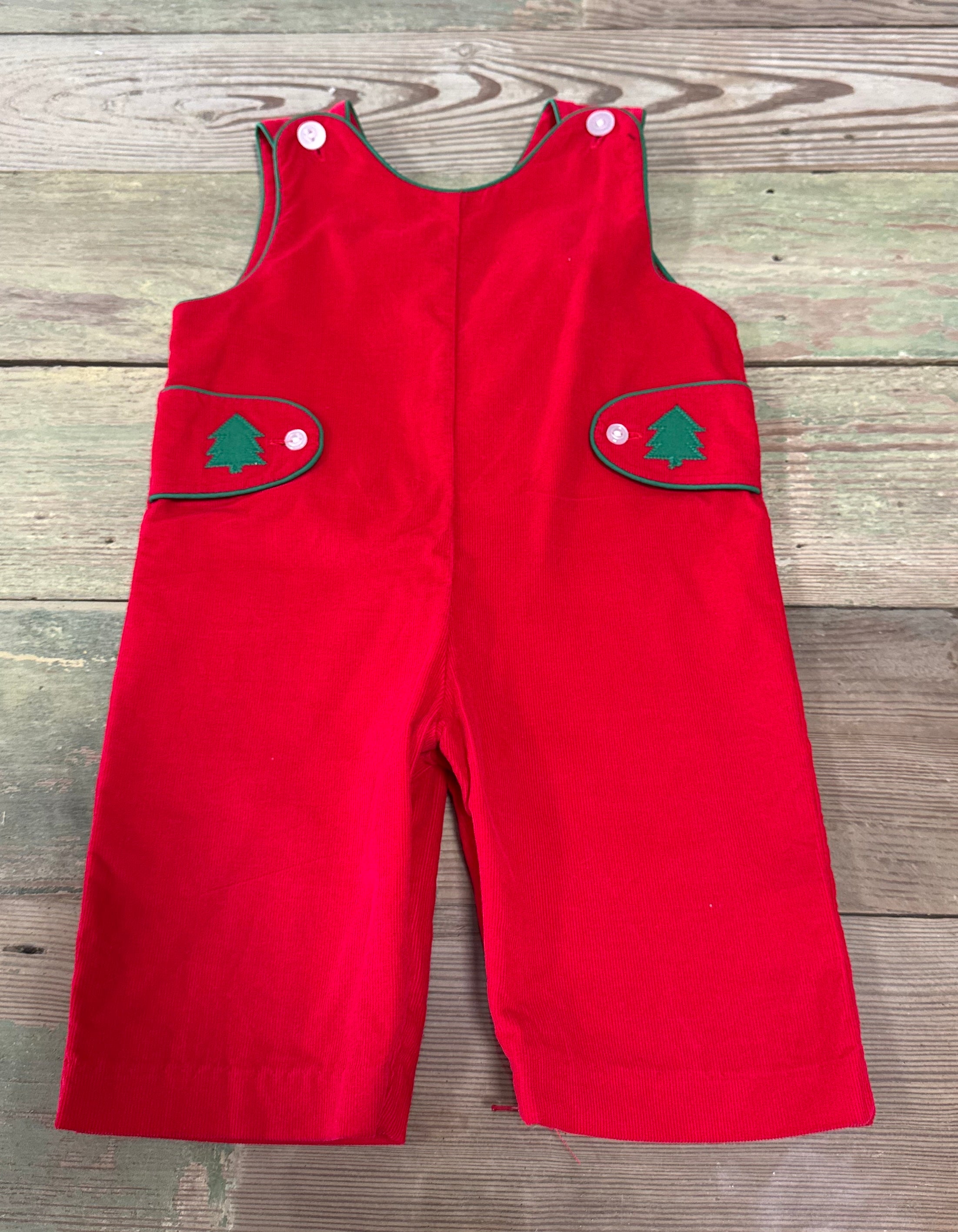 Longall Corduroy Red Christmas Tree - 9mo