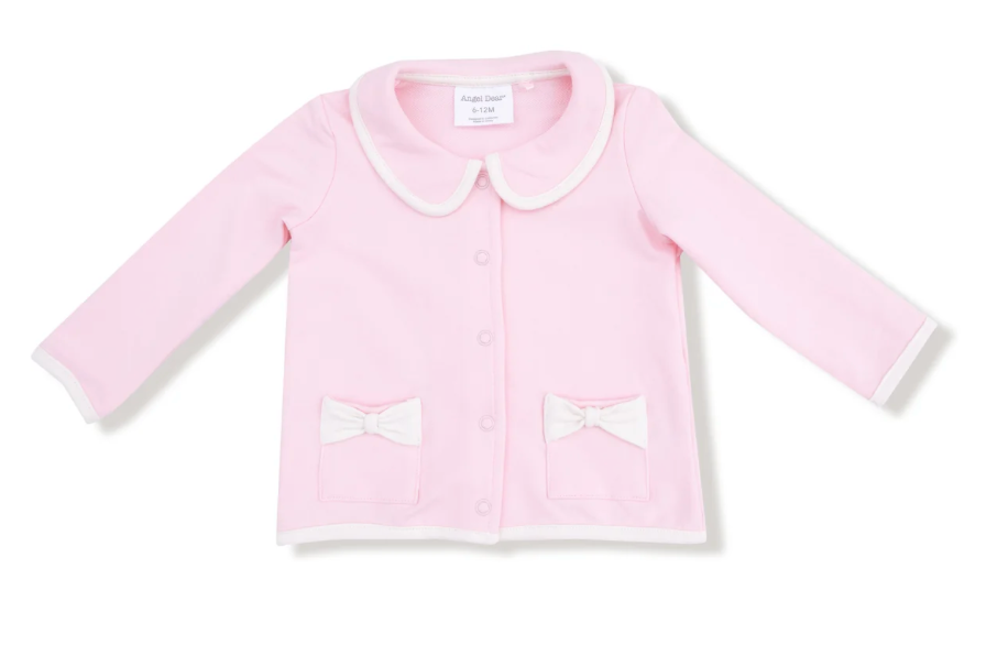 Jacket Pink Bow Pockets