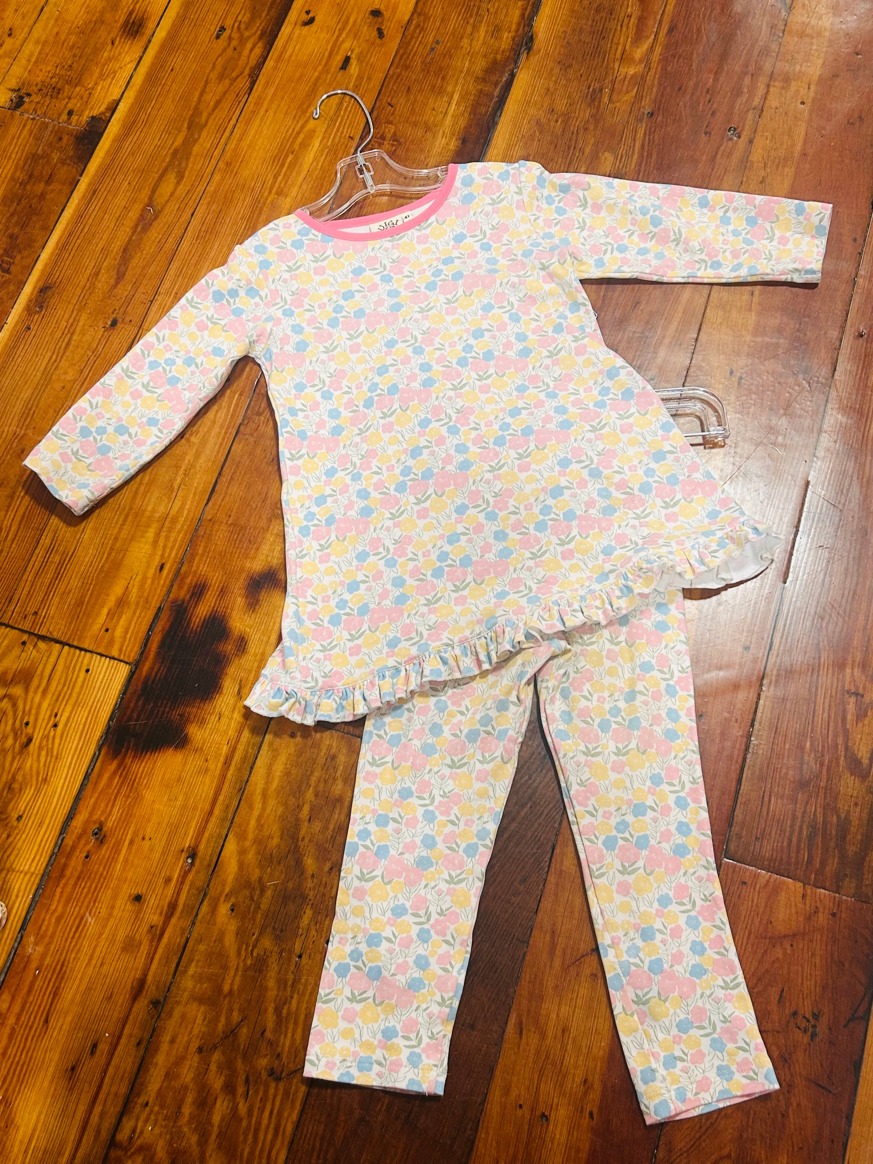 Pant Set Pink Floral - 4T