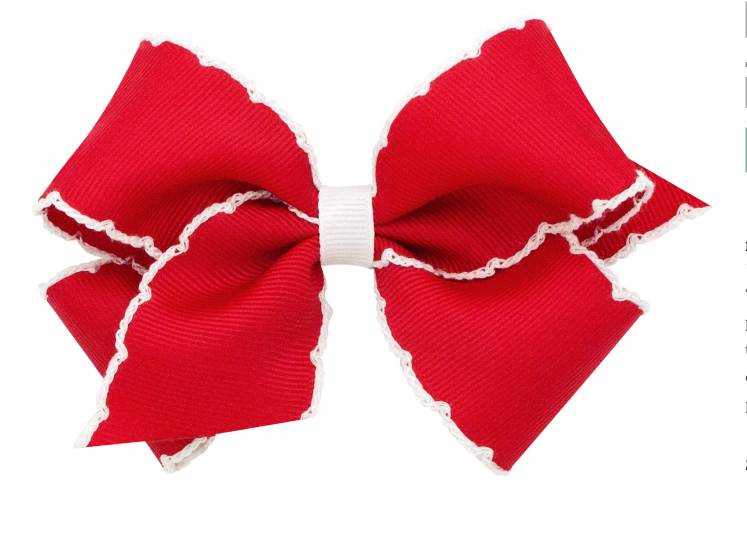 Mini GG Bow Stitch Edge - Red