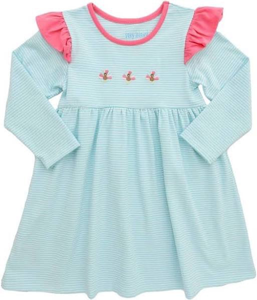 Dress Turkey Mint Stripe