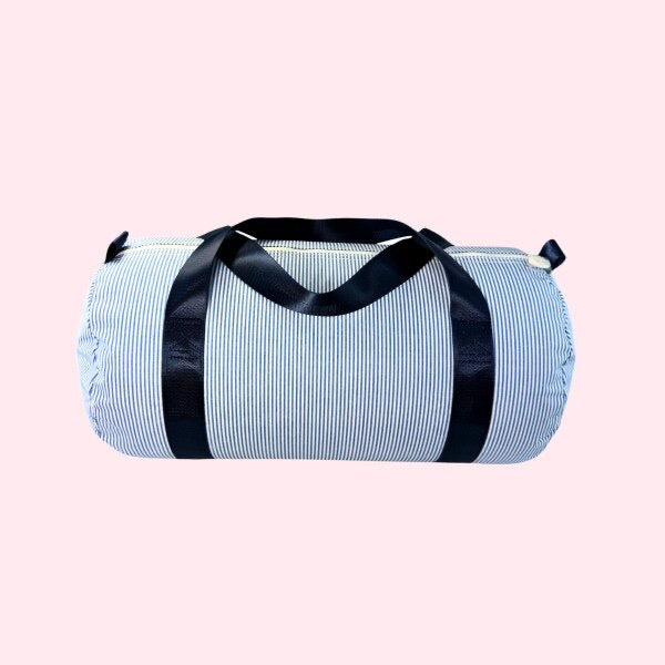 Baby Duffel Navy Seersucker