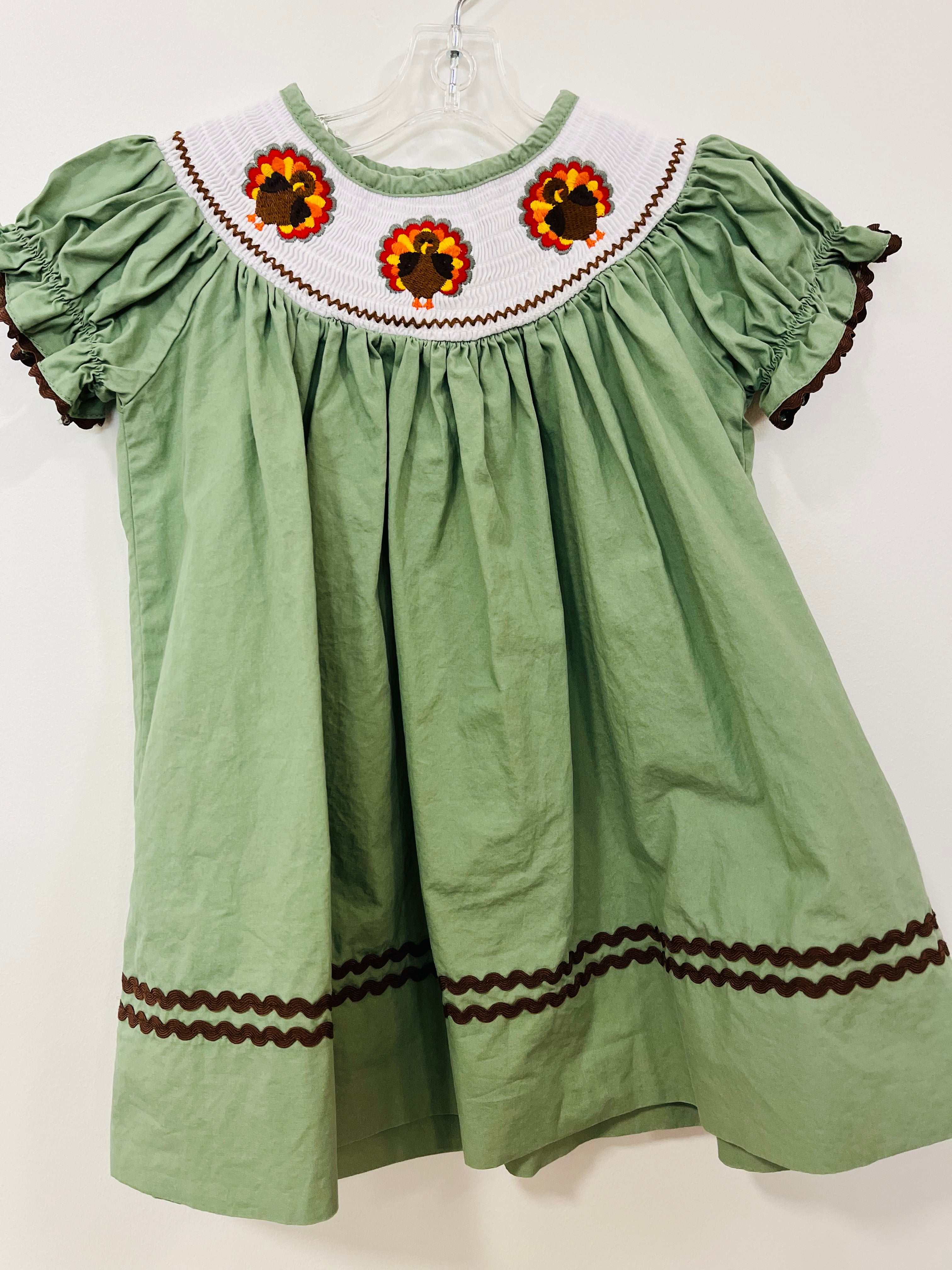 Dress Turkey Green - 12-18mo