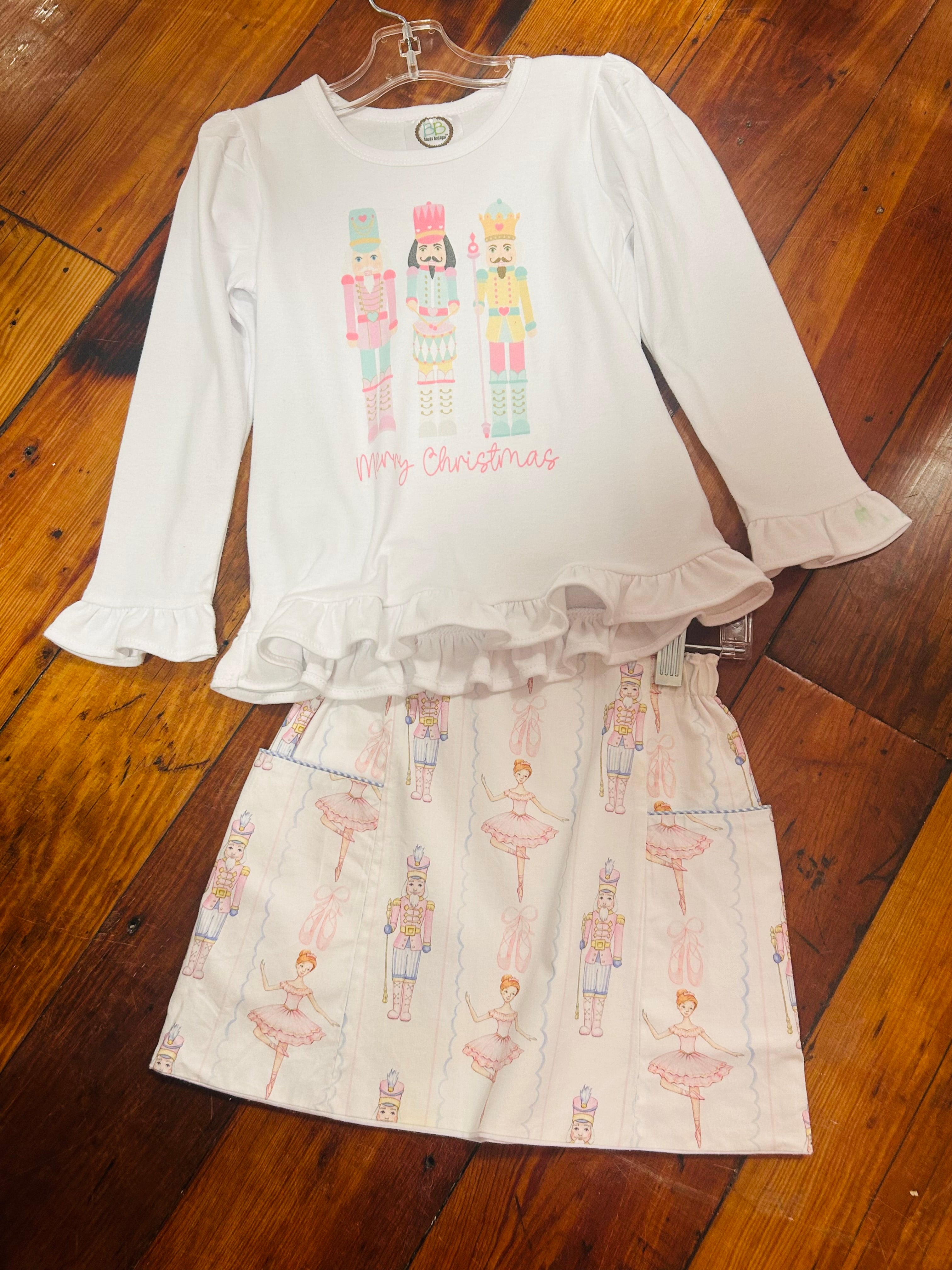 Skirt Set Notcracker/LS Tee - 5