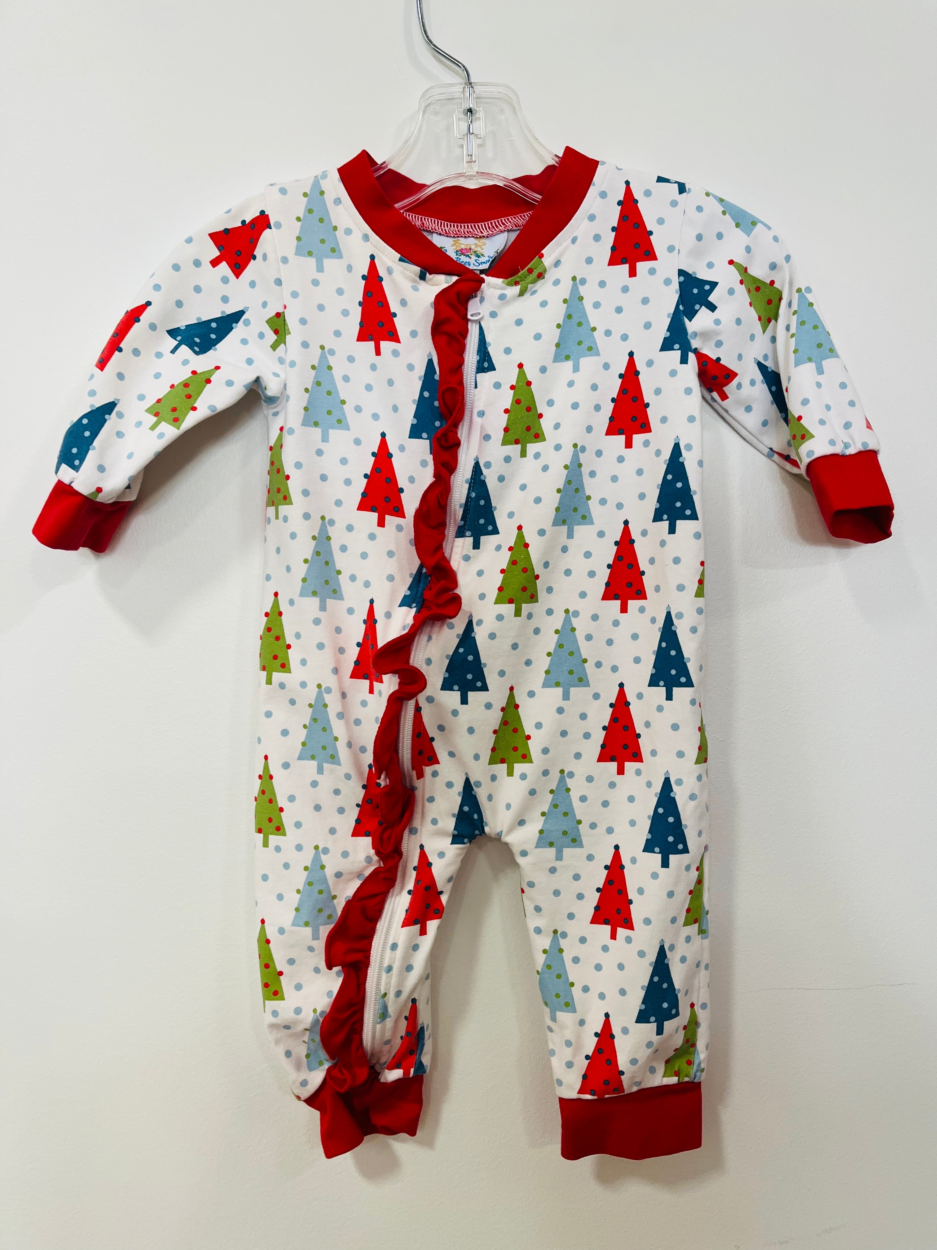 Romper Multi Christmas Trees - 3mo