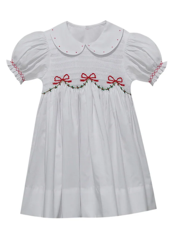 Dress White Christmas Ribbons