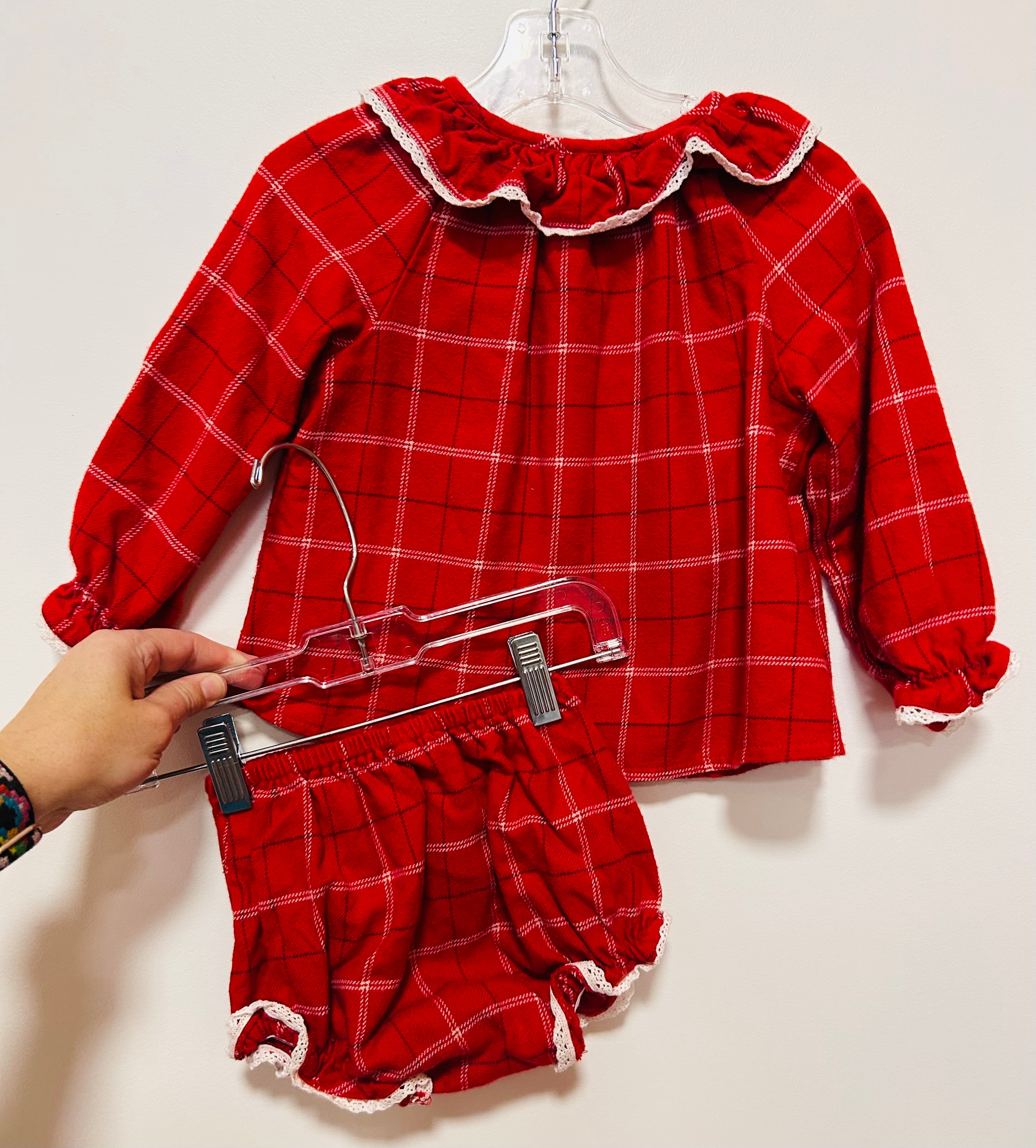 Bloomer Set Red Plaid - 18m