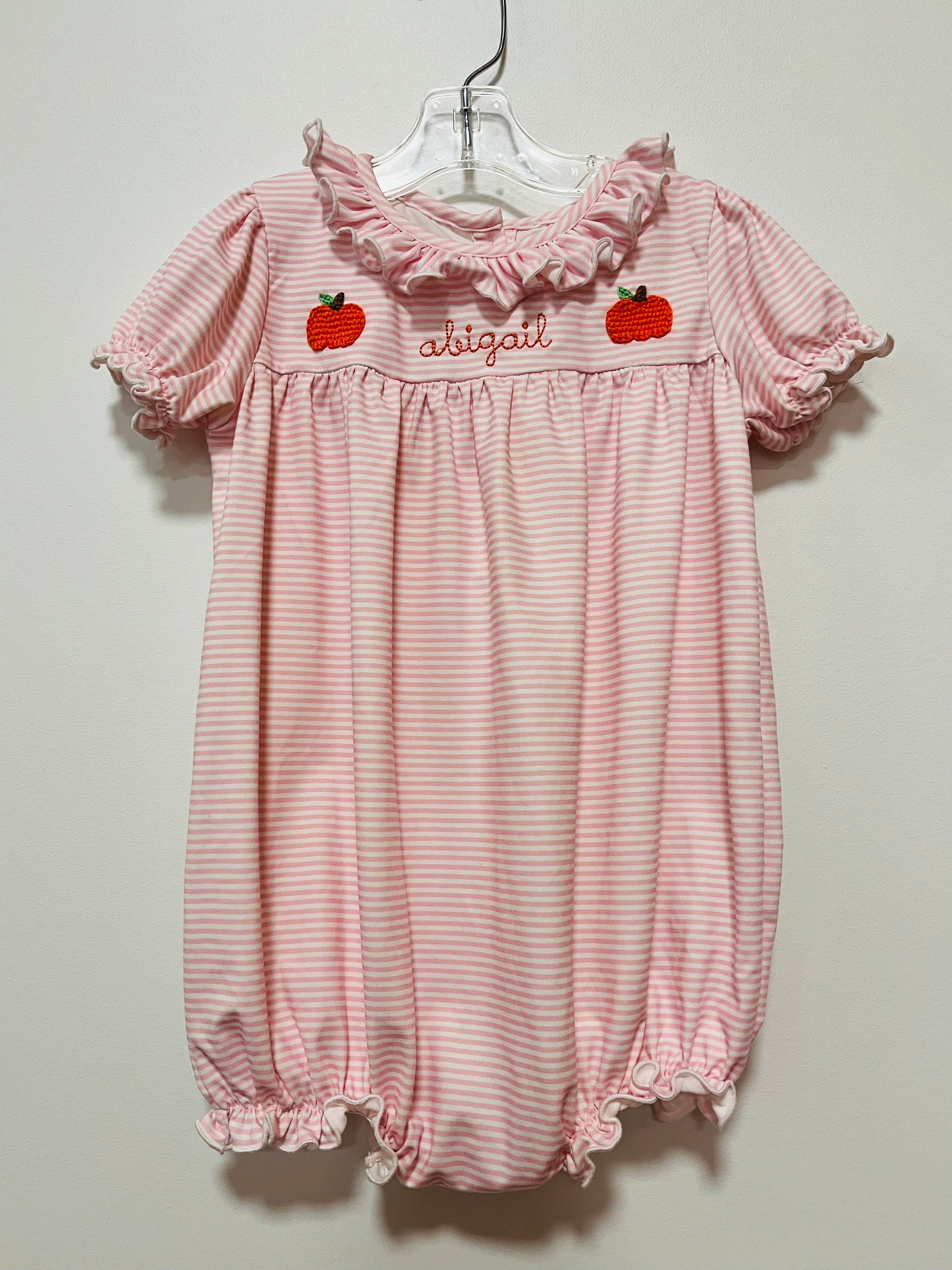 Bubble Pink Stripe Pumpkin ABIGAIL - 3T