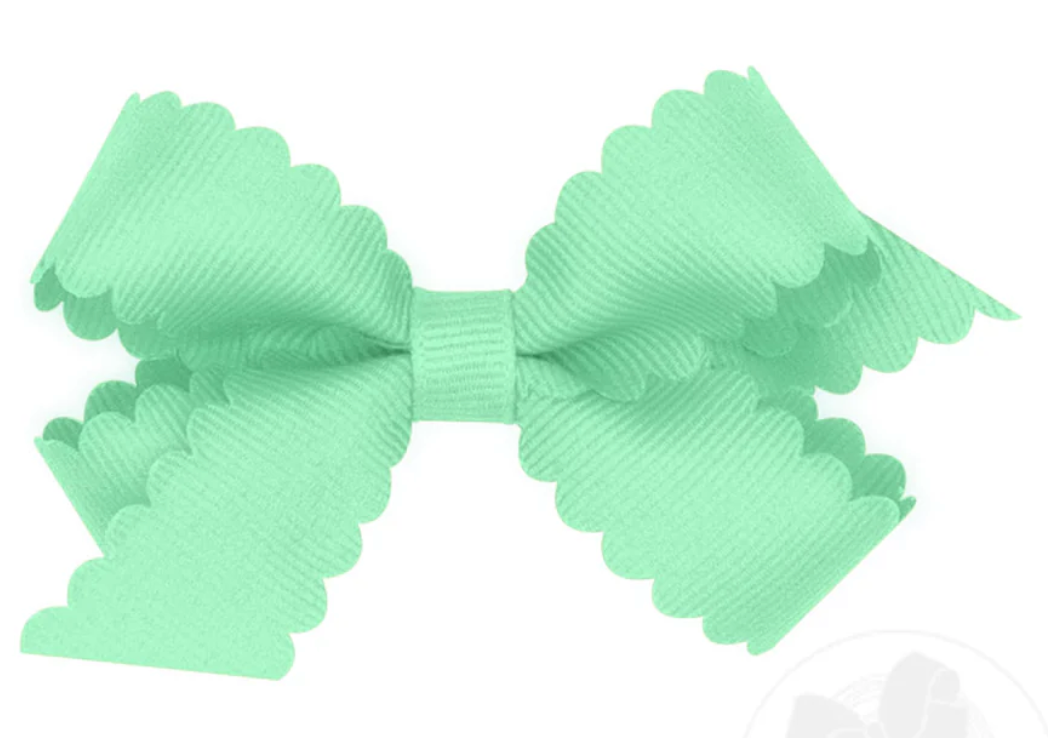 Mini GG Hair Bow Scalloped - MINT