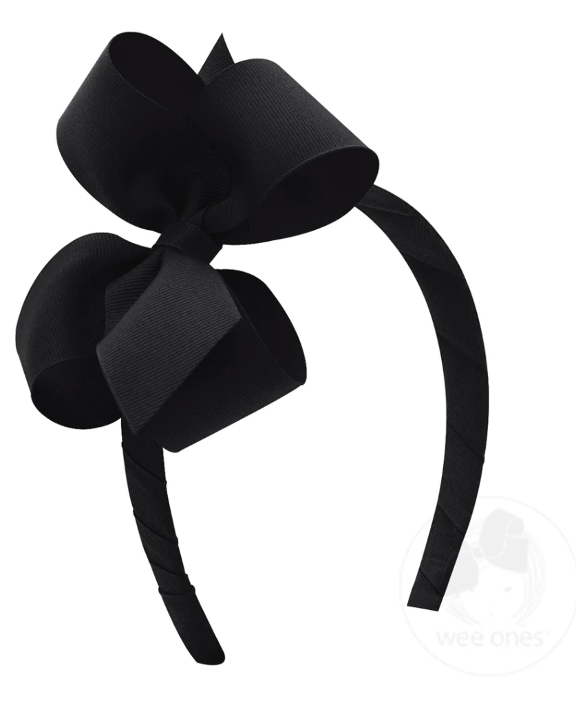 Headband Sm King Bow - BLK