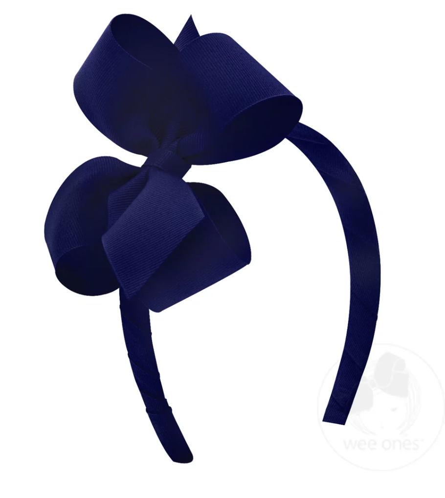 Headband Sm King Bow - NVY
