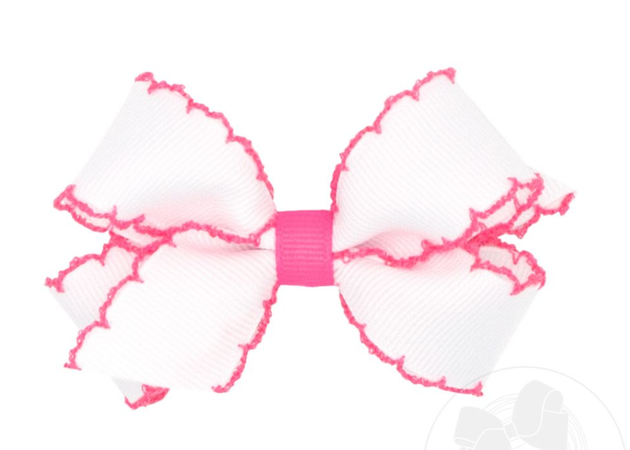 Mini Grosgrain Moonstitch Bow