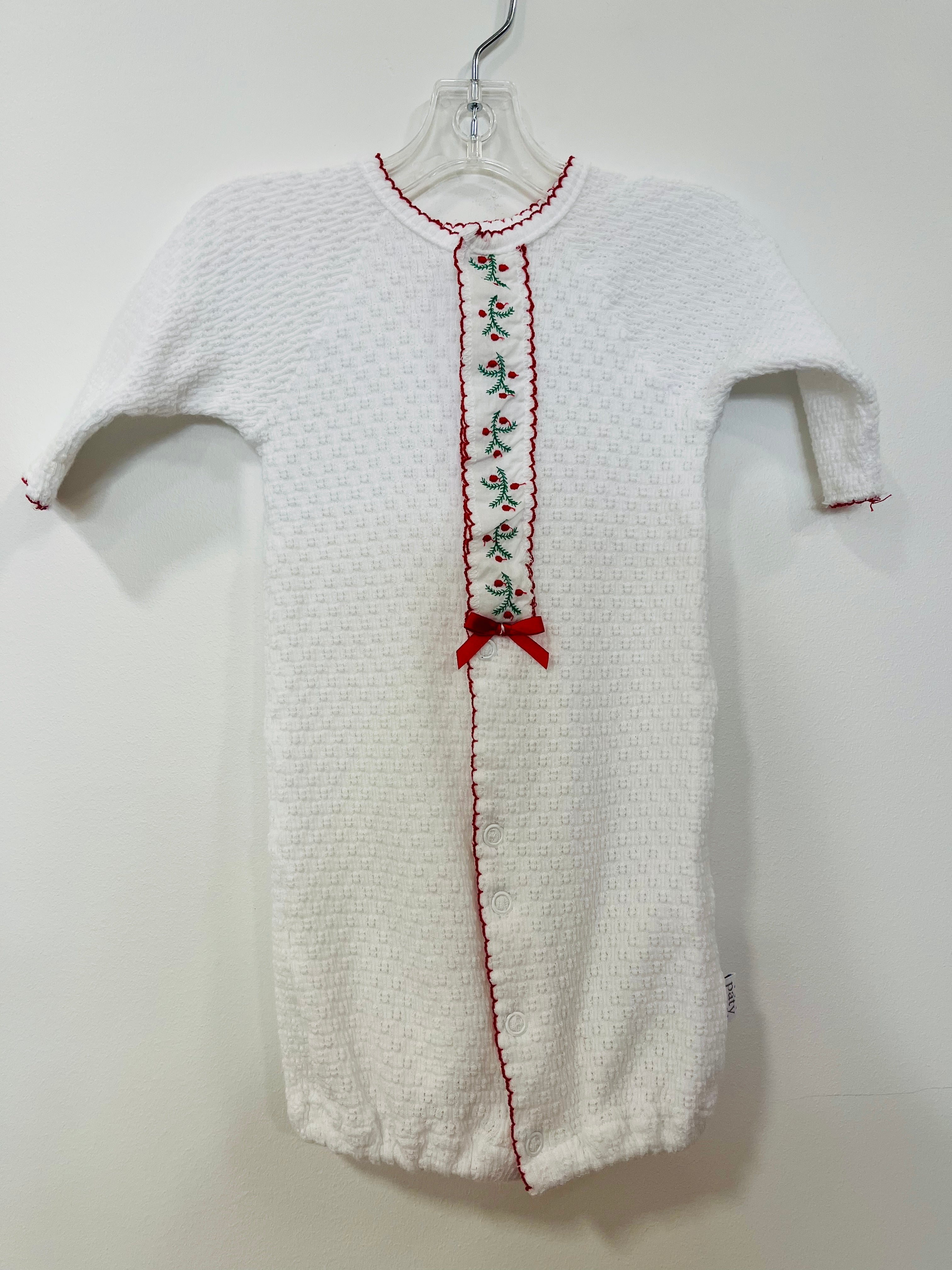 Converter Gown White Christmas - 3mo