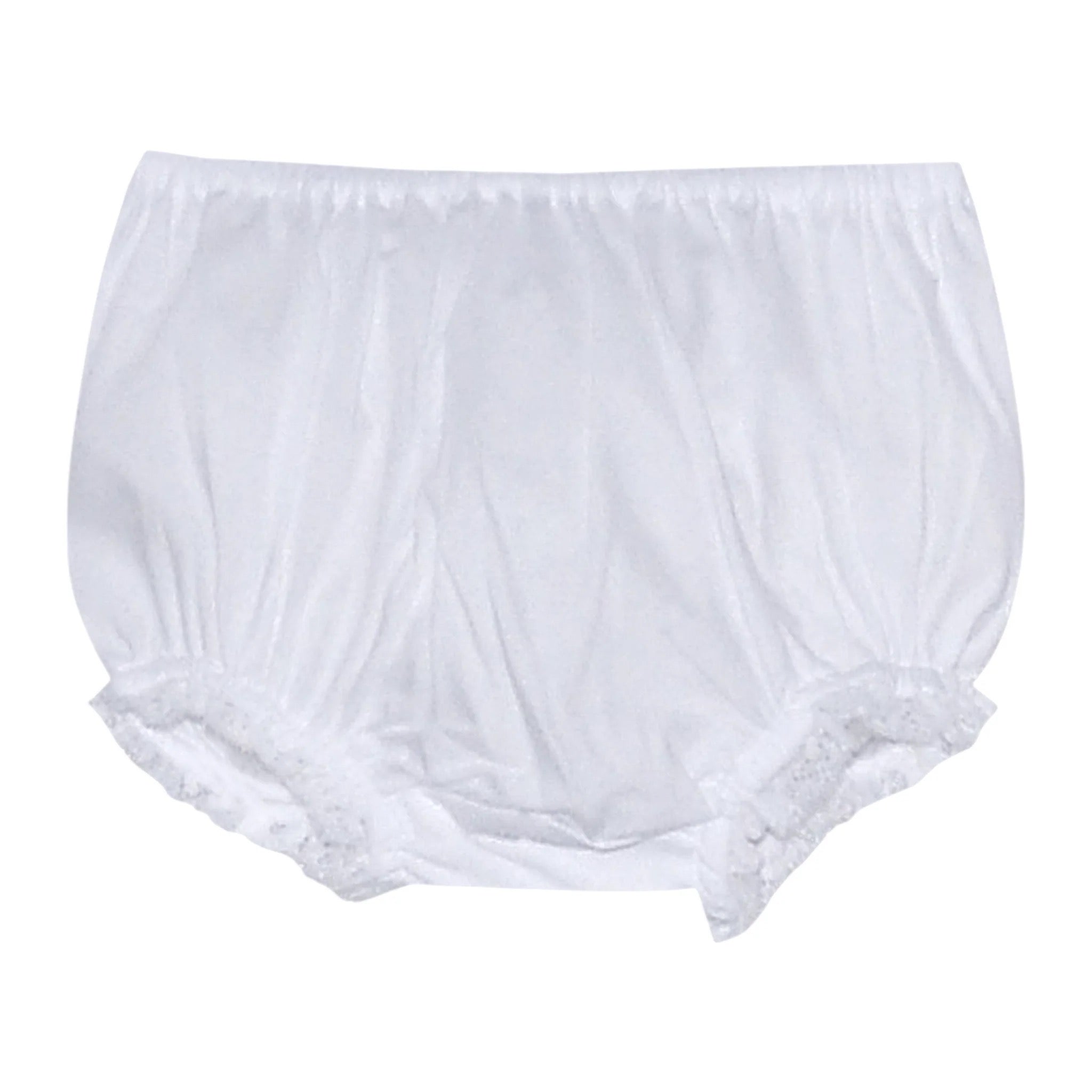Diaper Cover Wht Lace