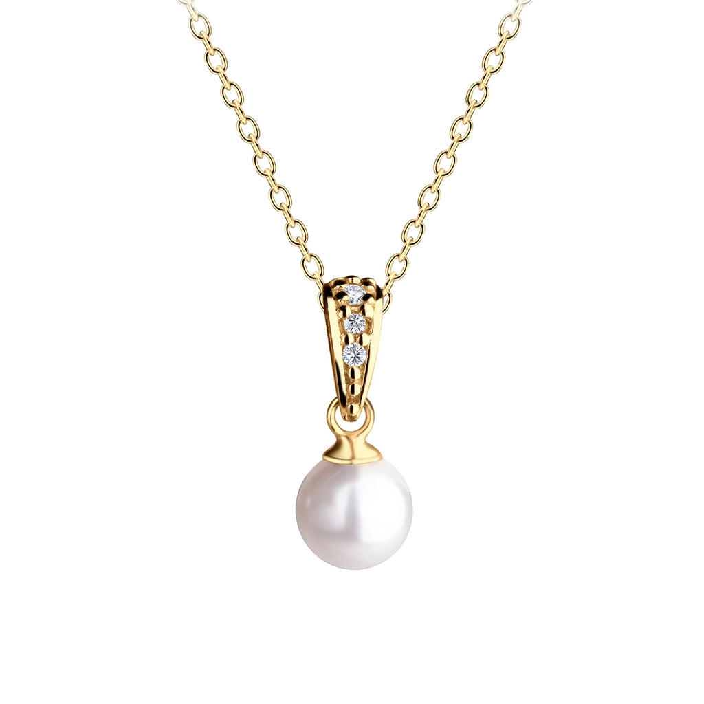 Necklace 14" Pearl 14K