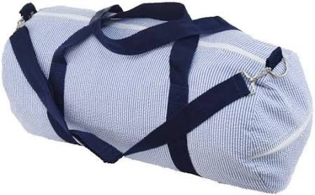 Weekend Duffel Navy Seersucker