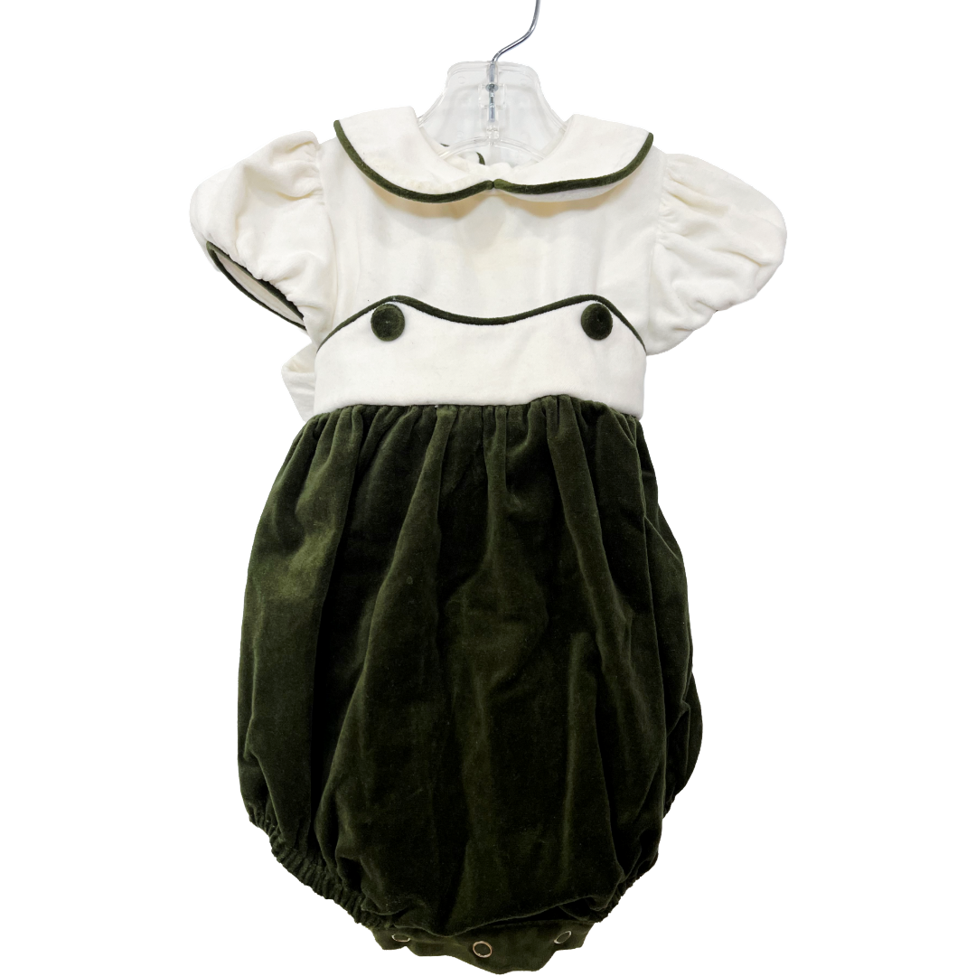 Bubble Velvet Cream/Olive - 9mo