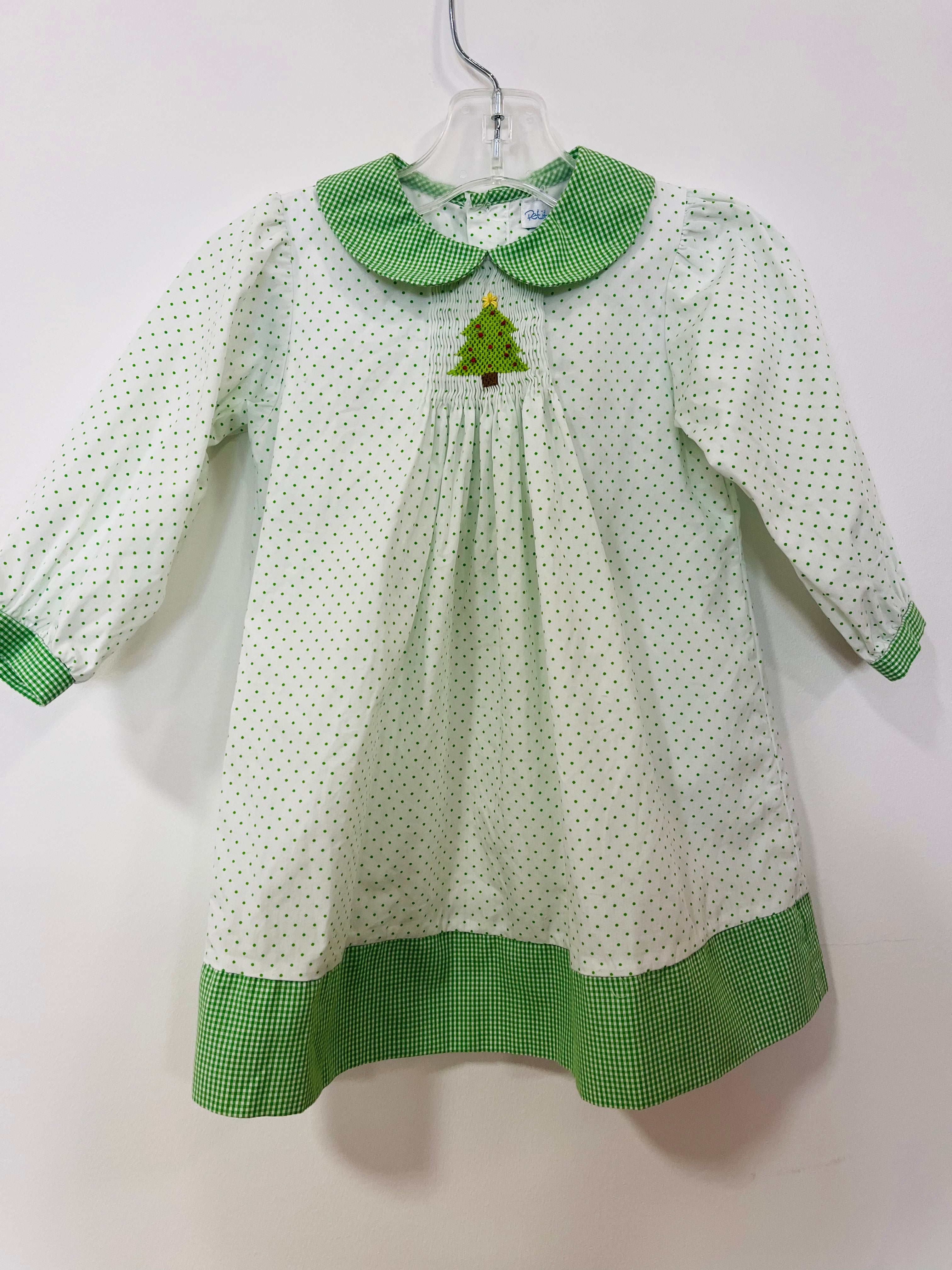 Dress Green Dots/Tree - 12mo