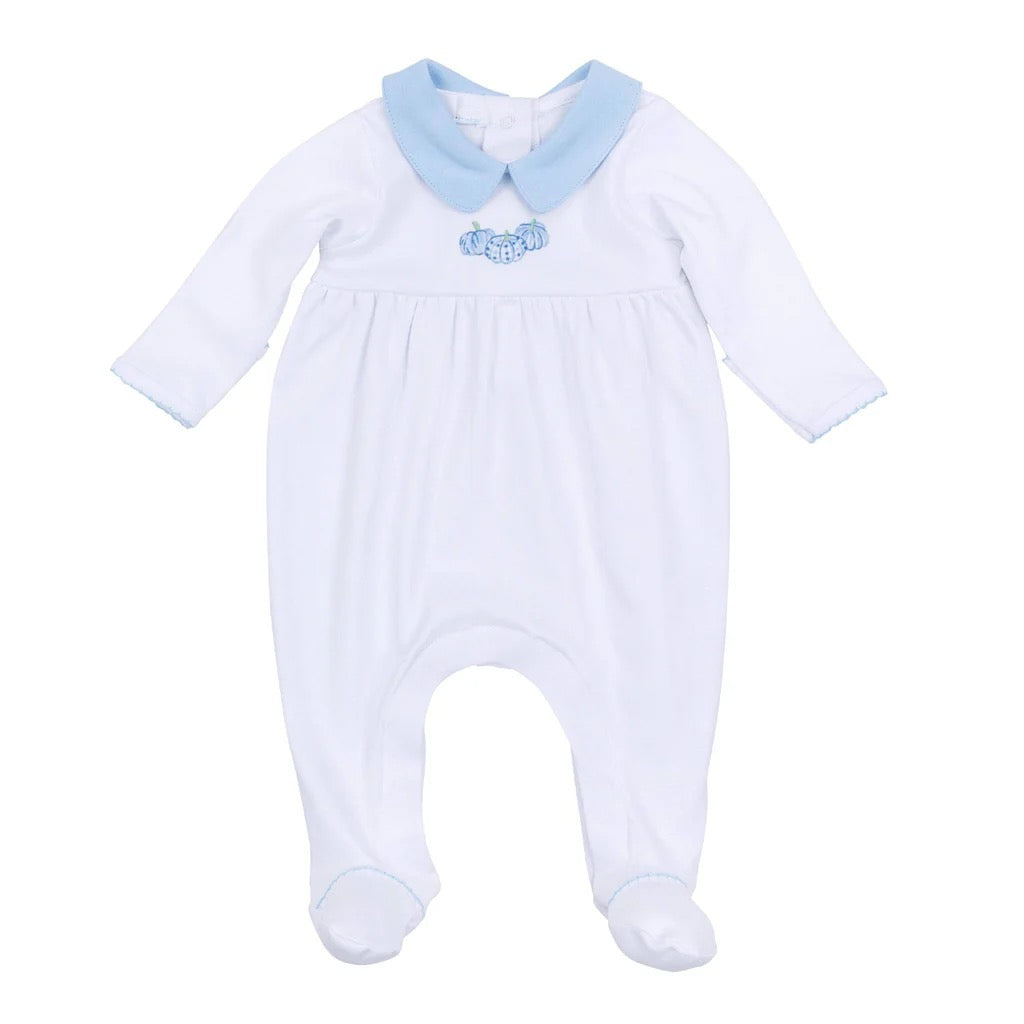 Footie Collar Pumpkin Blue