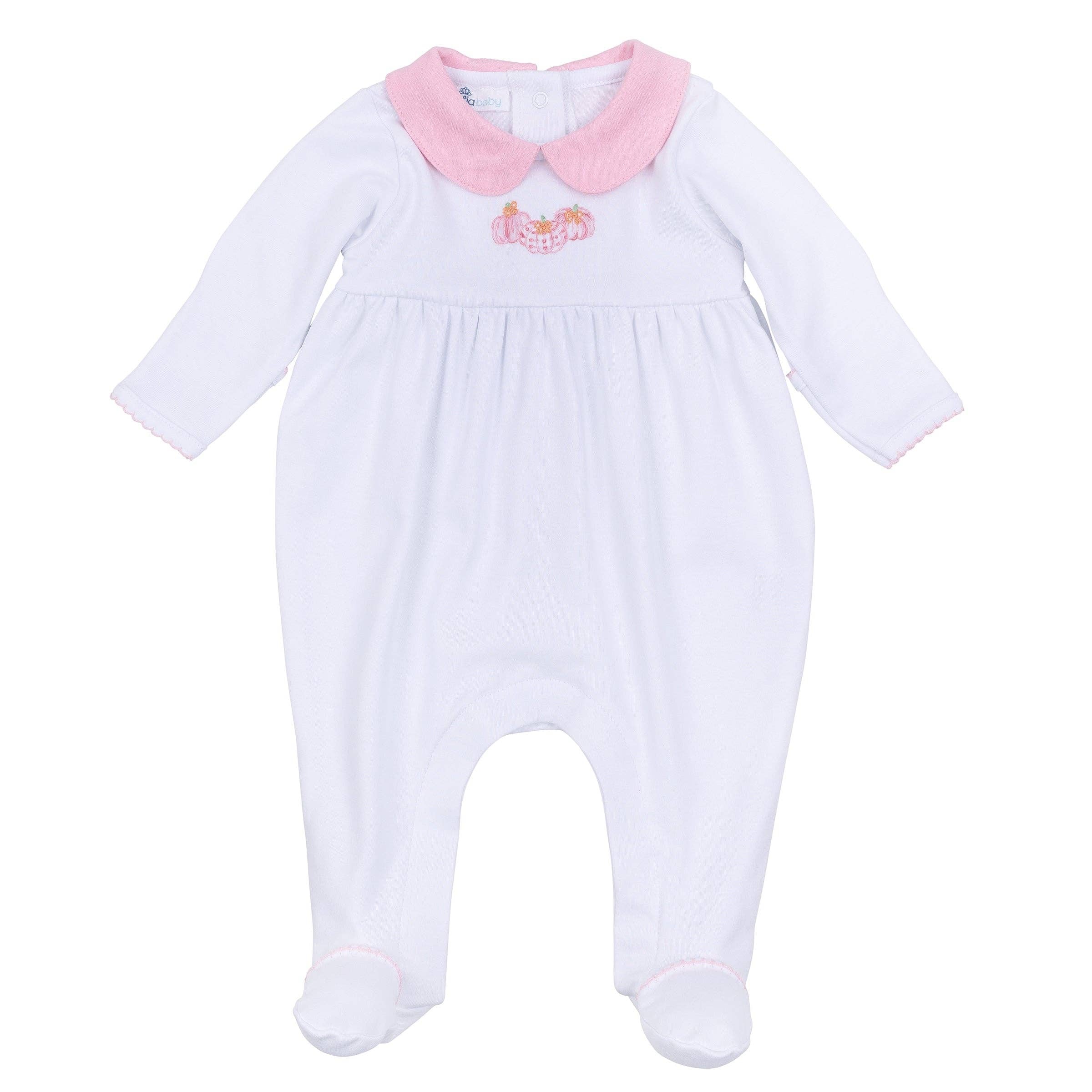 Footie Collar Pumpkin Pink