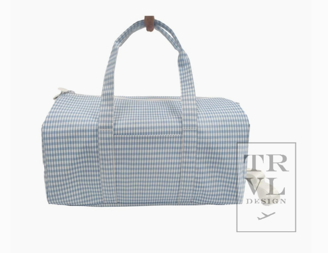 TRVL Design Weekender Duffel - Gingham Mist