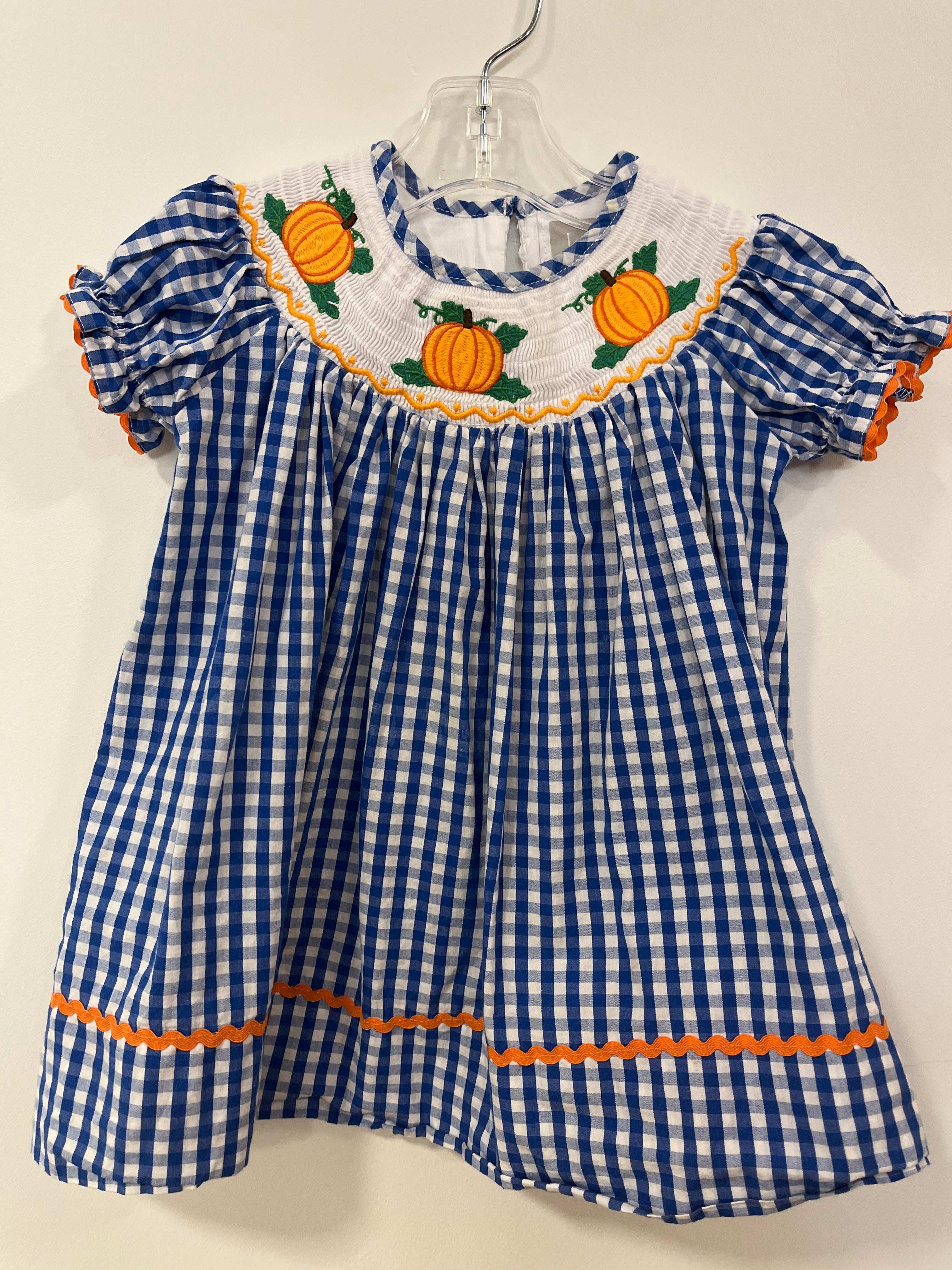 Dress Blue Ginger Pumpkins - 12-18mo