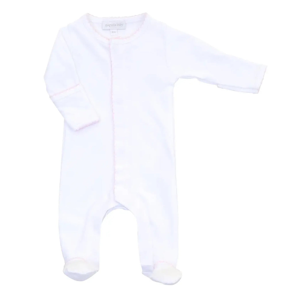 Footie Essent White blue/pink