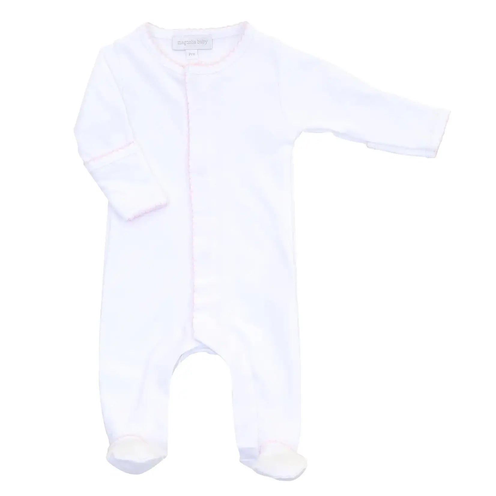Footie Essent White blue/pink